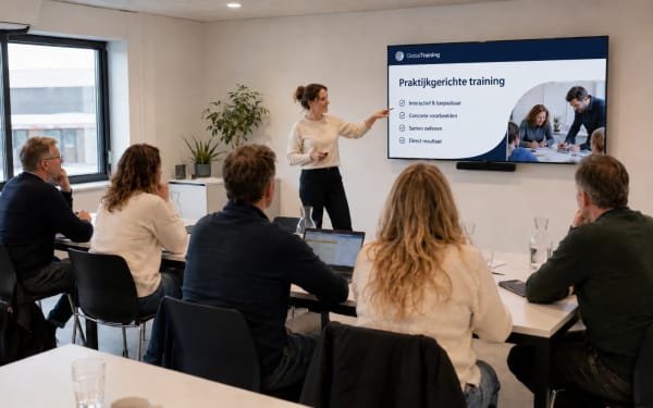 Team volgt samen een klassikale training van Global Training